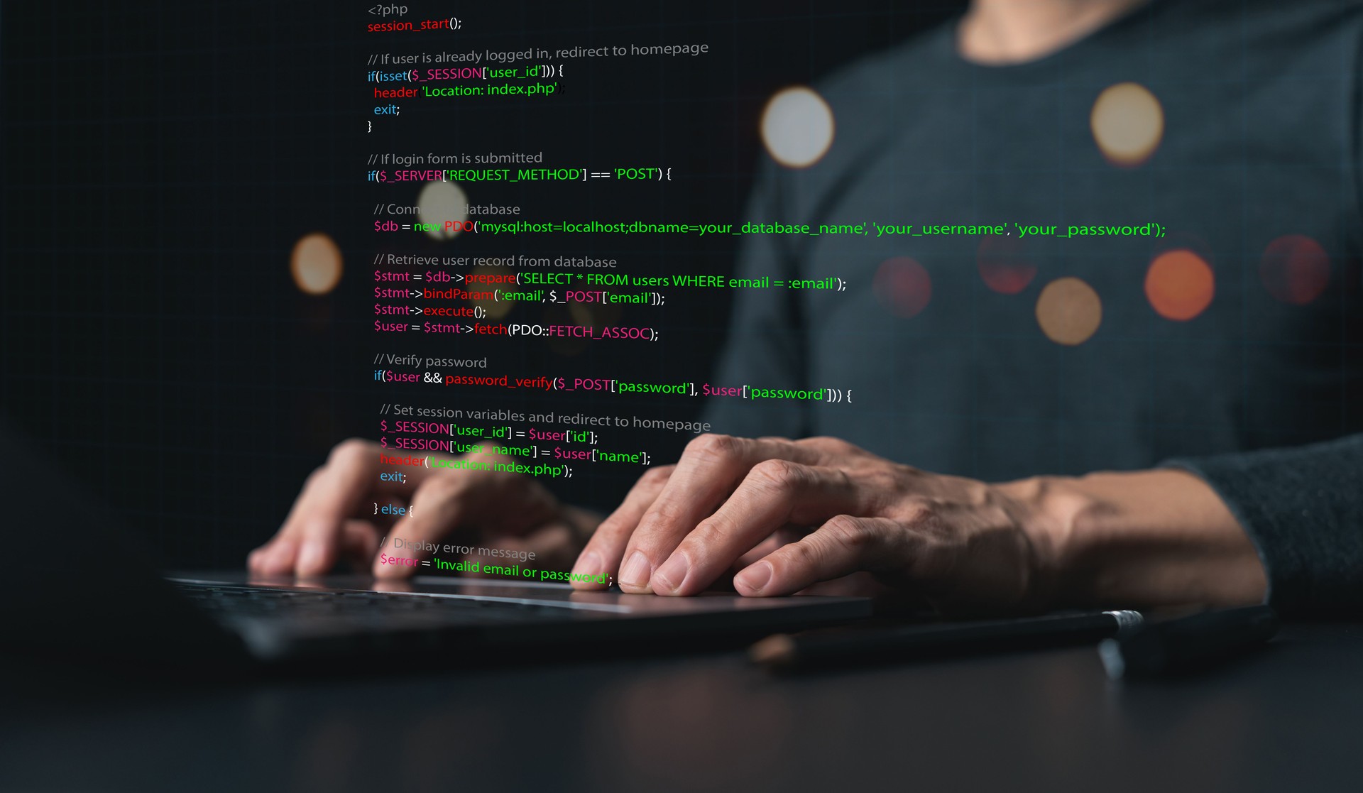Software developer or programmer coding program with laptop. Create Intelligence innovation. Computer programming, development software engineer and architecture, digital data technology management